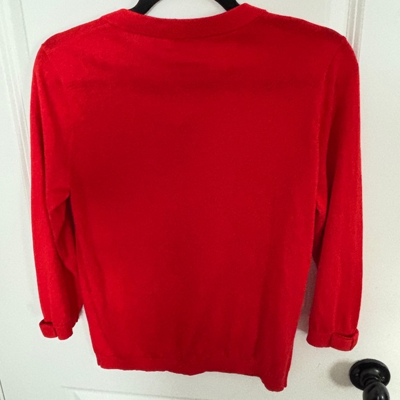 Red Kate Spade Somerset cardigan. Size medium. 70% silk and 30% cotton - Picture 8 of 10